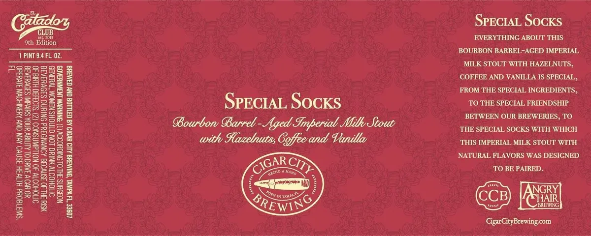 Special Socks — full label as filed with TTB