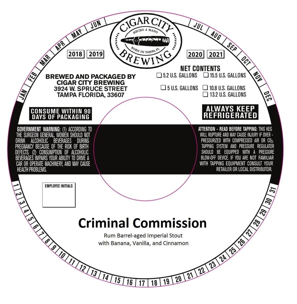 Criminal Commission — full label as filed with TTB