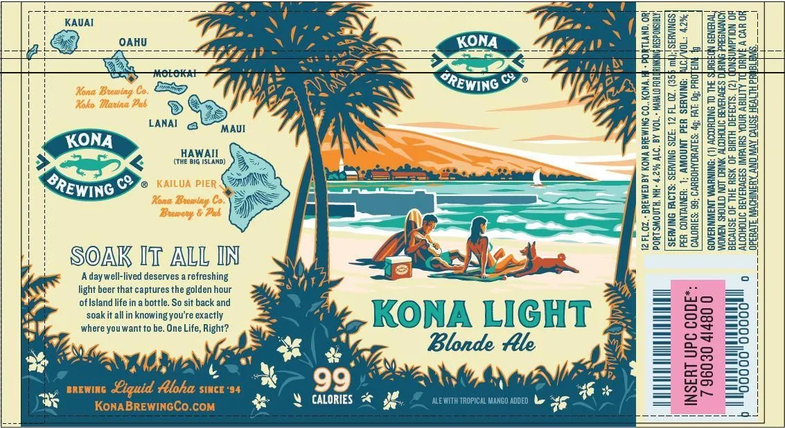 Kona Light — full label as filed with TTB