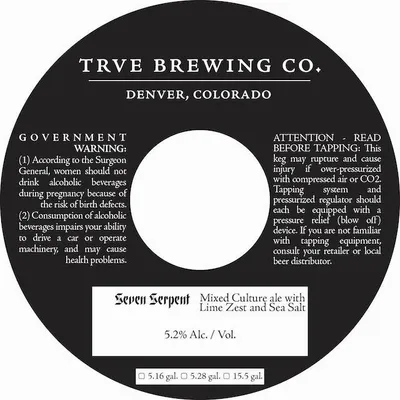 Seven Serpent Mixed Culture Ale with Lime Zest and Sea Salt label