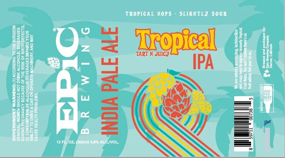 Tart N Juicy Tropical — full label as filed with TTB