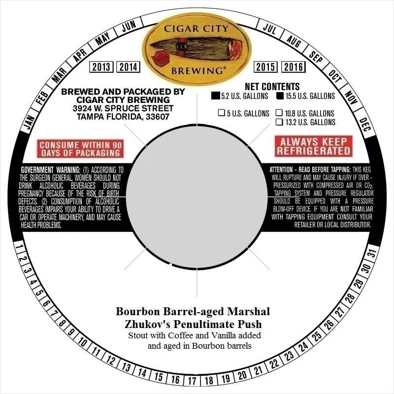 Bourbon Barrel-aged Marshal Zhukov's Penultimate Push label
