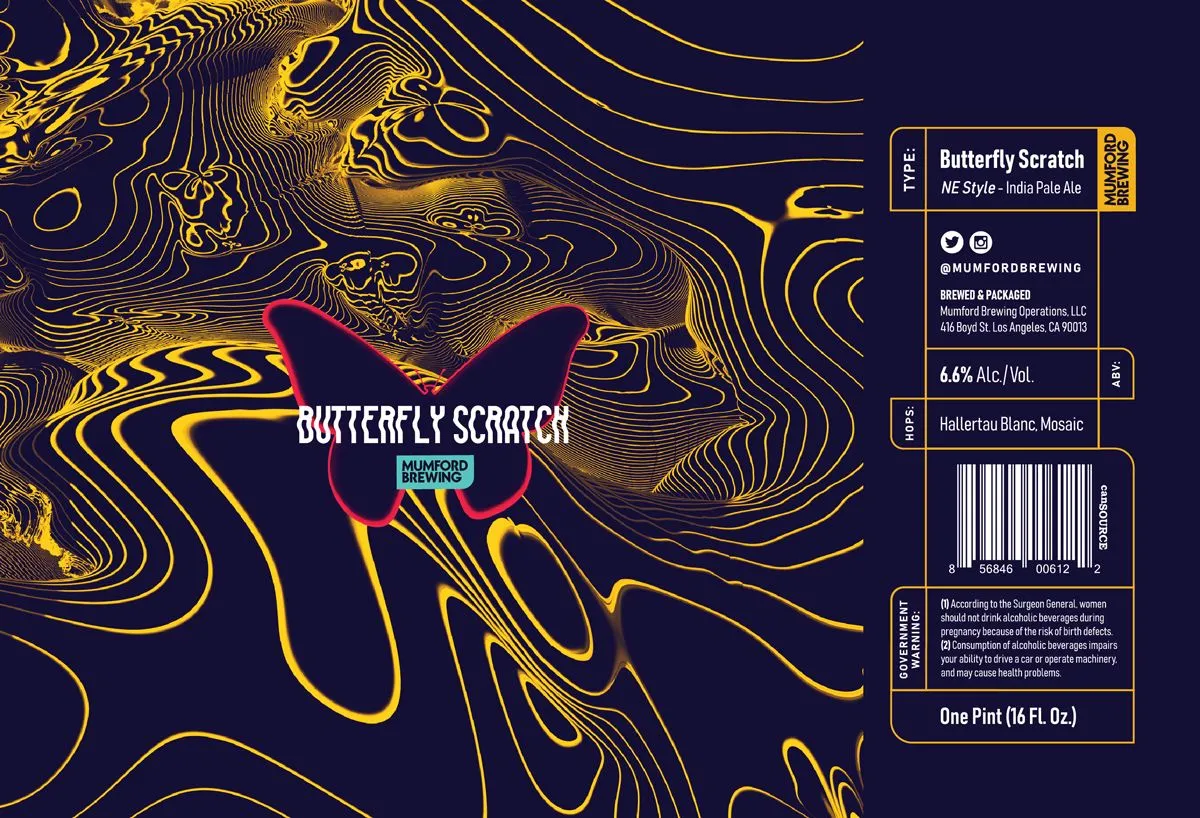 Butterfly Scratch label art — BUTTERFLY SCRATCH