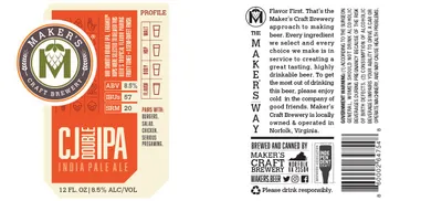 CJ Double IPA label