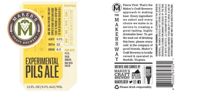 Experimental Pils Ale label