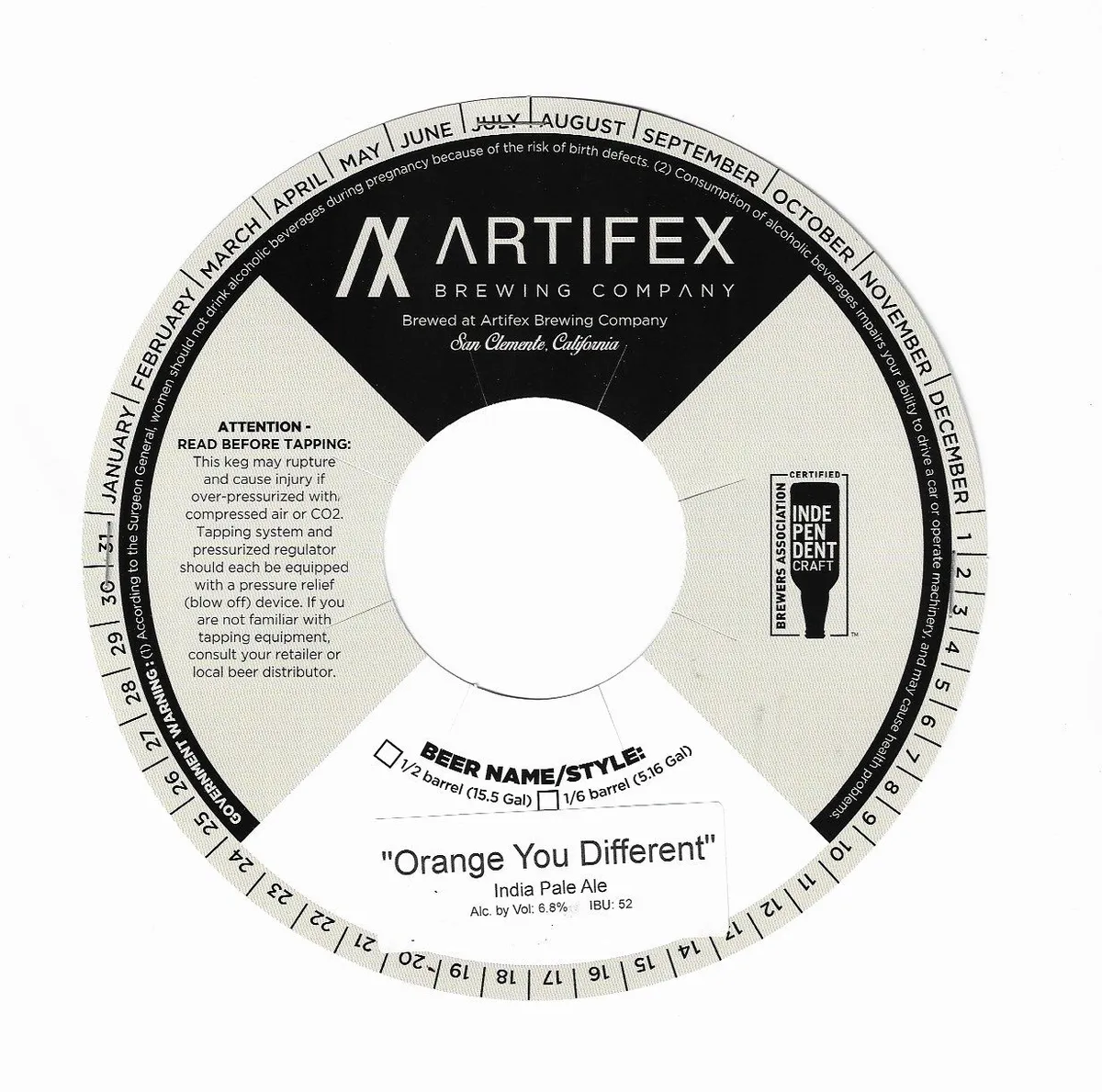 Orange You Different — full label as filed with TTB