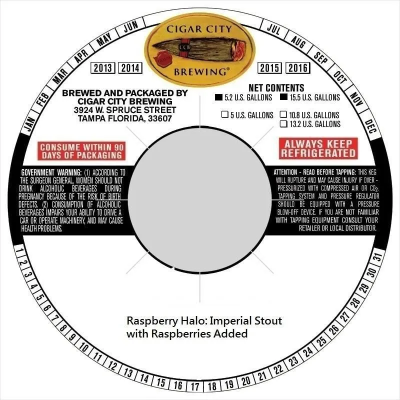 Raspberry Halo label