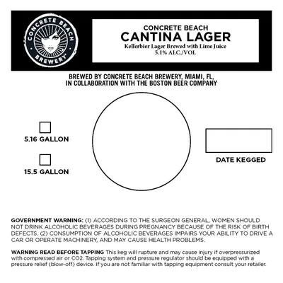 Cantina Lager label
