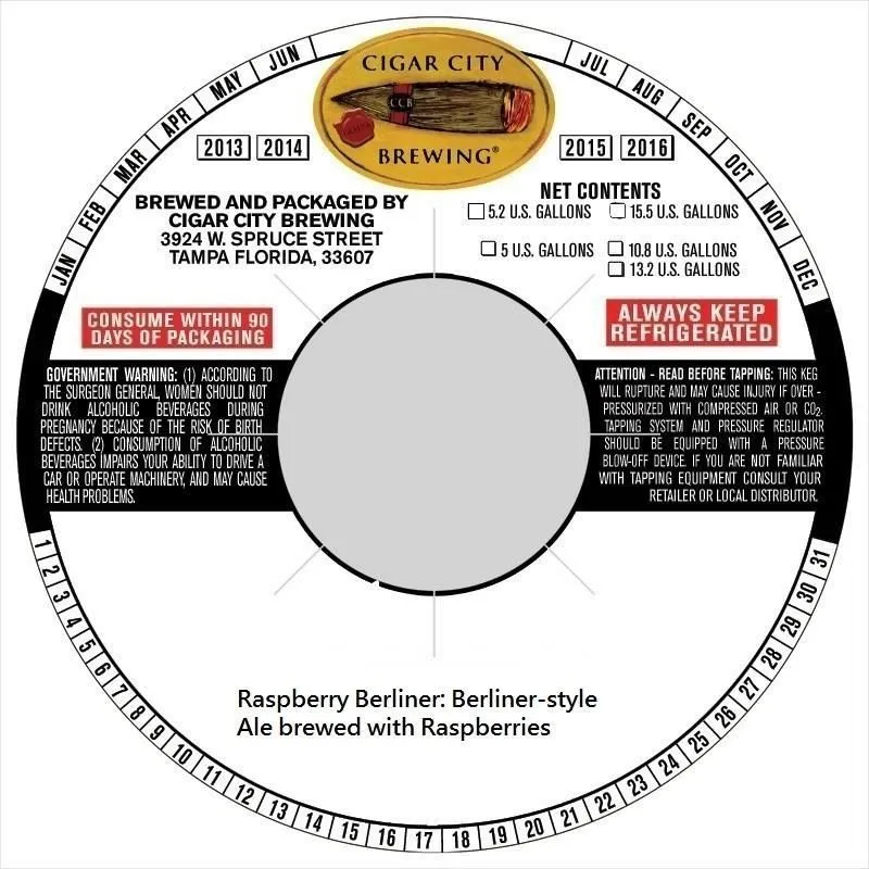 Raspberry Berliner label