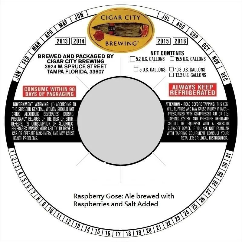 Raspberry Gose label