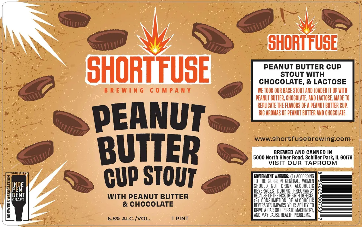 Peanut Butter Cup Stout — full label as filed with TTB