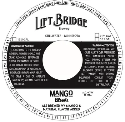Mango Blonde label