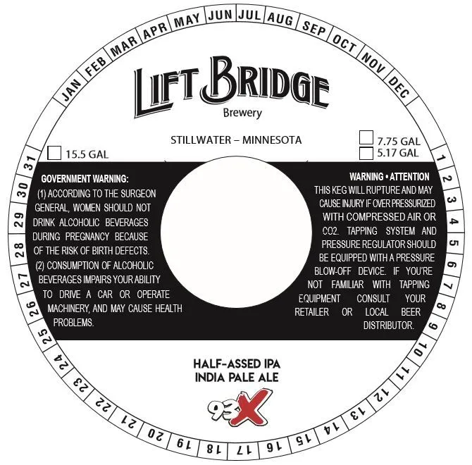 Half-Assed IPA — full label as filed with TTB