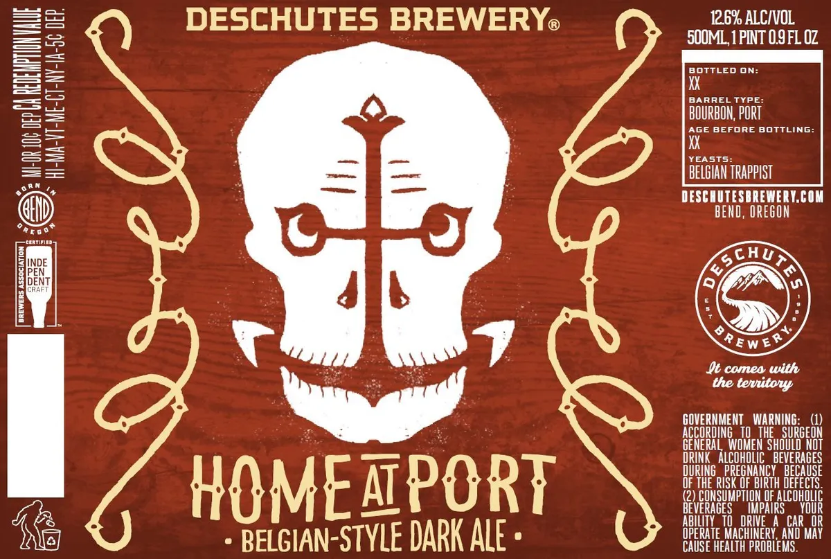 Home at Port — full label as filed with TTB