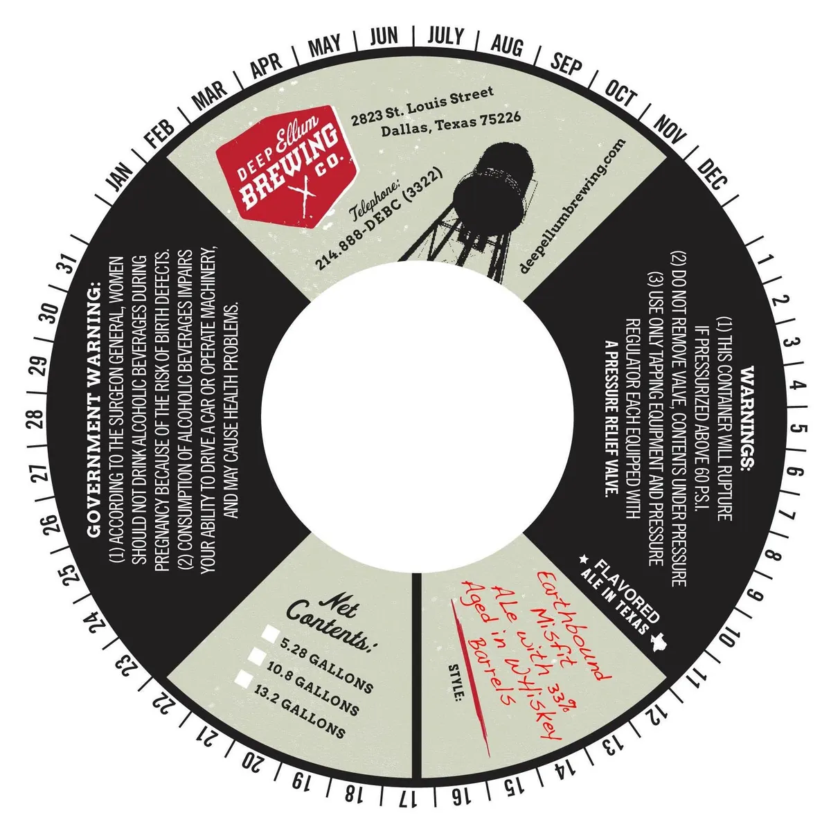 Earthbound Misfit — full label as filed with TTB