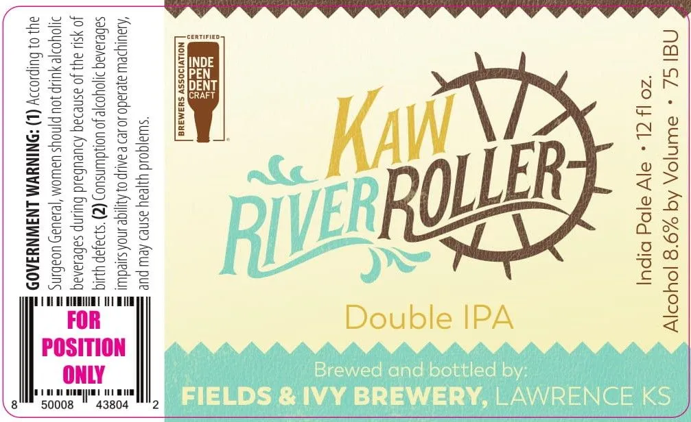 Kaw River Roller label