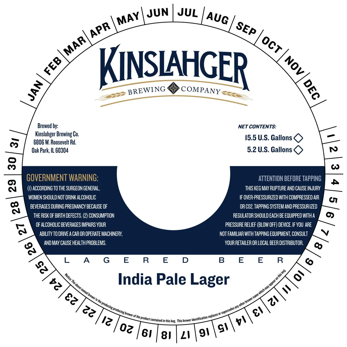 India Pale Lager — full label as filed with TTB