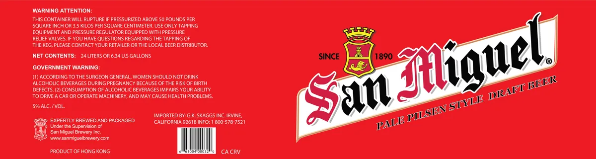 San Miguel label art — SAN MIGUEL