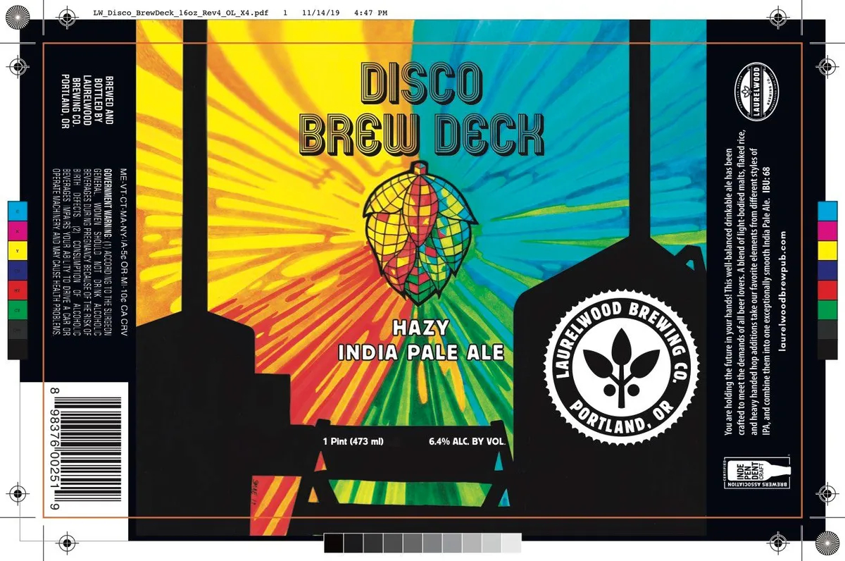 Disco Brew Deck — full label as filed with TTB