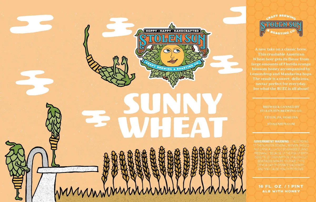 Sunny Wheat — full label as filed with TTB