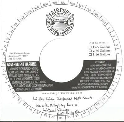 Wilke Way Imperial Milk Stout label