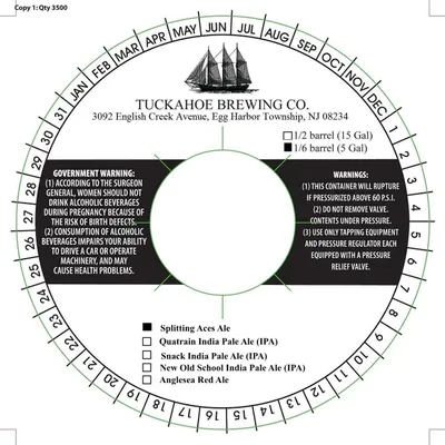 Splitting Aces Ale label