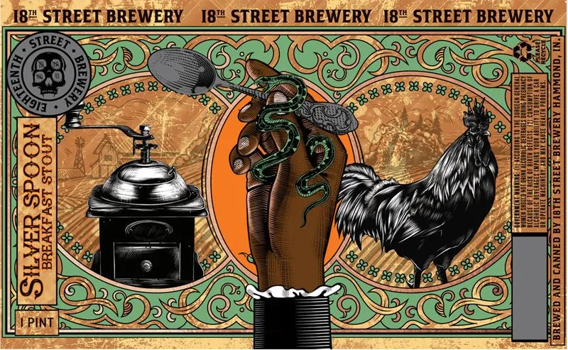 Silver Spoon Breakfast Stout label art — SILVER SPOON