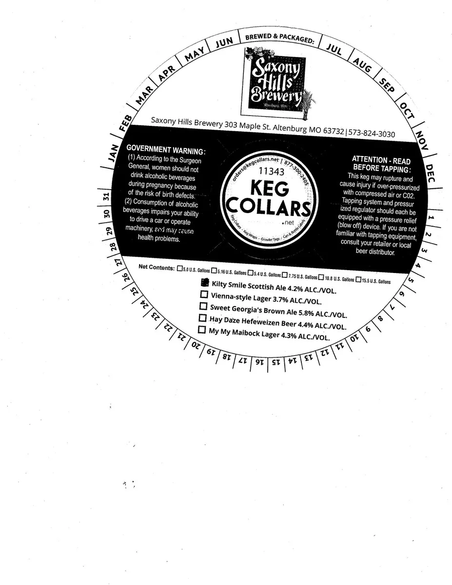 Kilty Smile Scottish Ale label art — KILTY SMILE SCOTTISH ALE