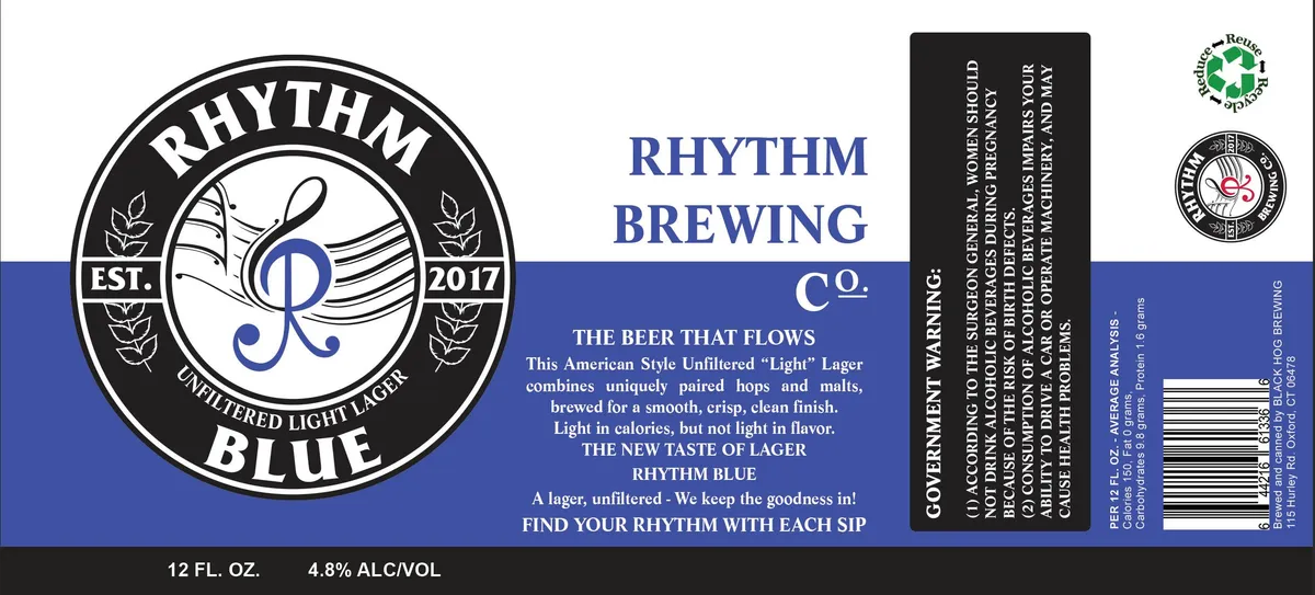Rhythm Blue — full label as filed with TTB