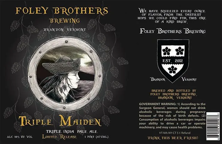 Triple Maiden label art — TRIPLE MAIDEN