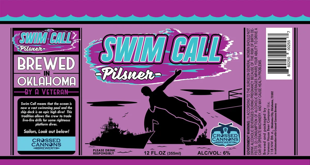 Swim Call Pilsner — full label as filed with TTB