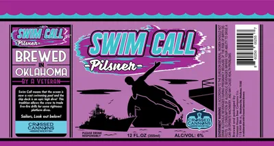 Swim Call Pilsner label