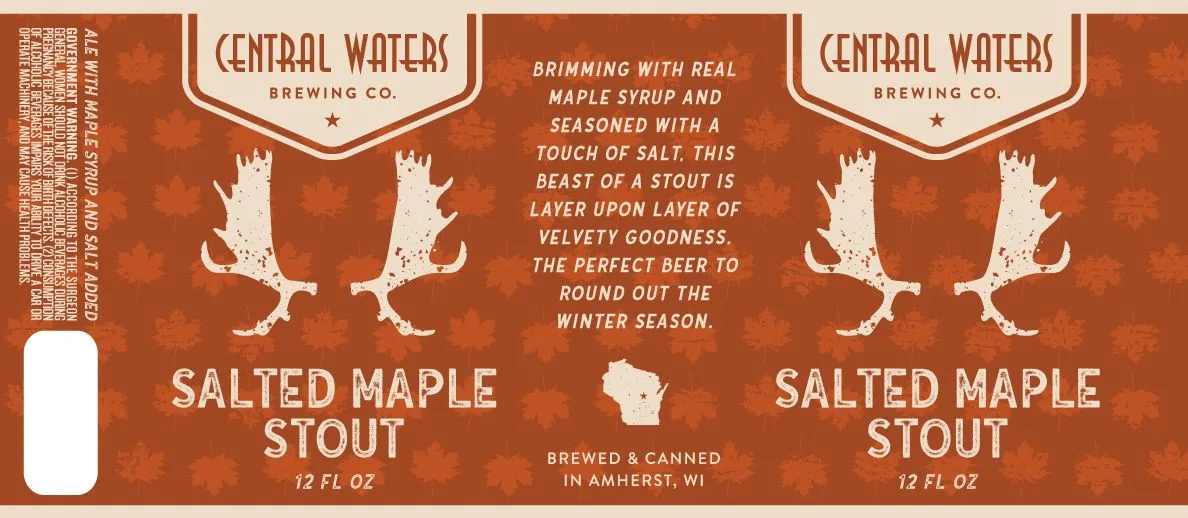 Salted Maple Stout label