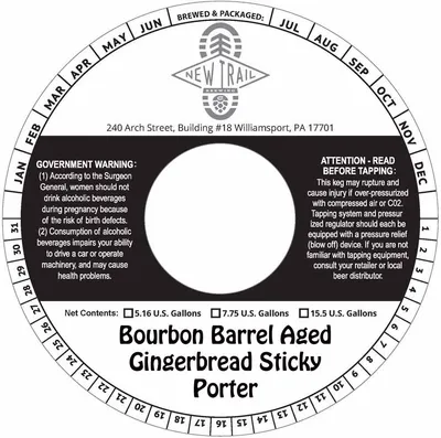 Bourbon Barrel Aged Gingerbread Sticky Porter label