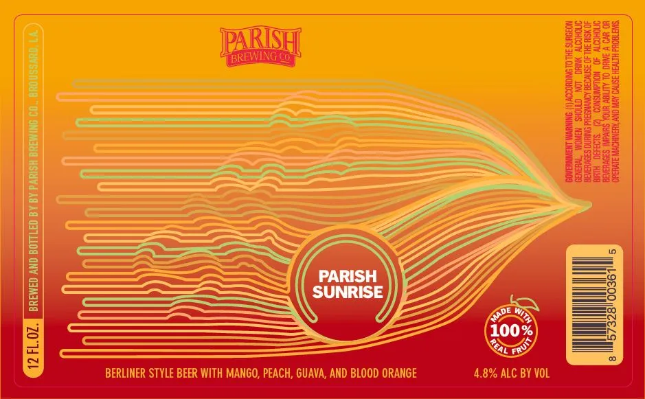 Parish Sunrise label art — PARISH BREWING CO.