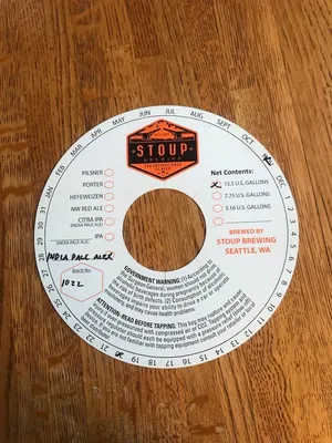 Stoup India Pale Ale label