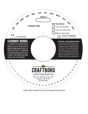 Porter Ale label