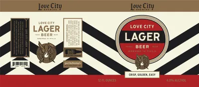 Love City Lager label