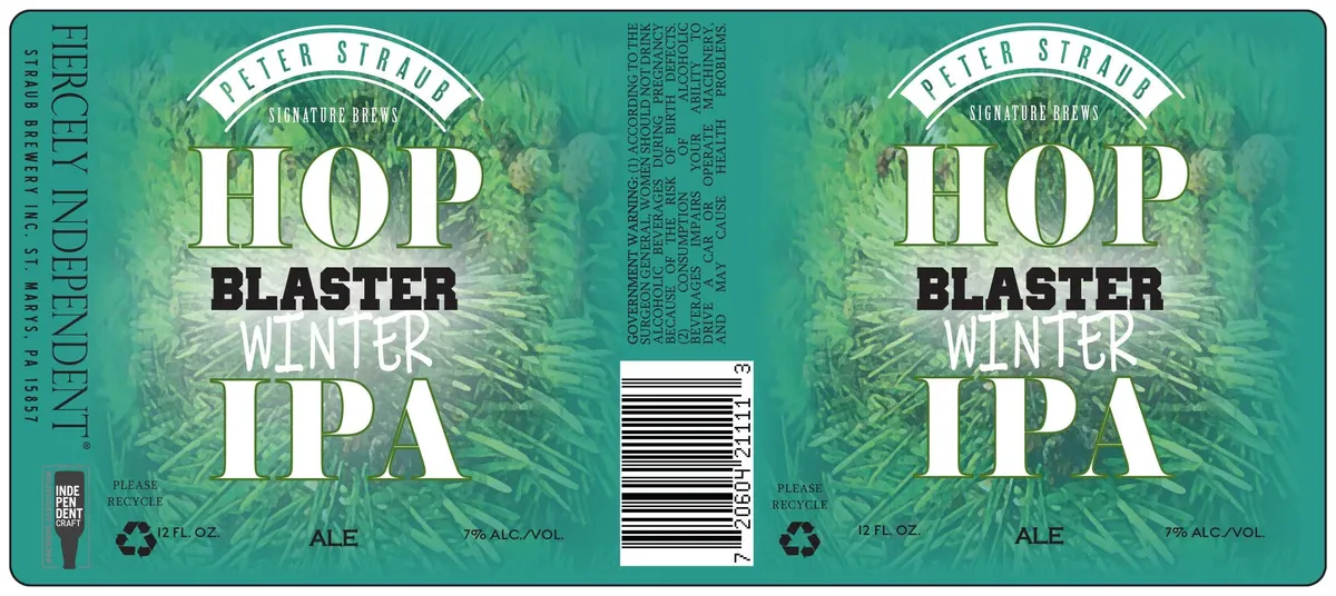 Hop Blaster Winter IPA — full label as filed with TTB