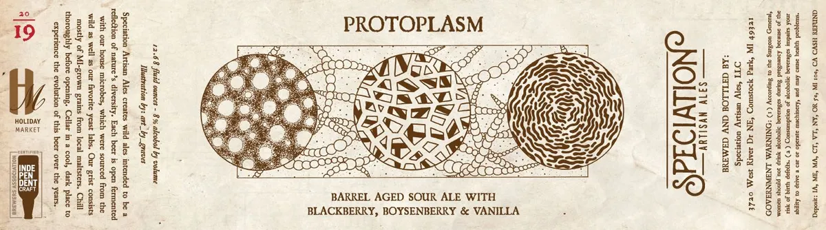 Protoplasm — full label as filed with TTB
