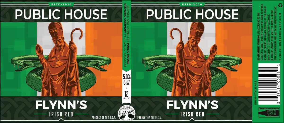Flynn's Irish Red — full label as filed with TTB