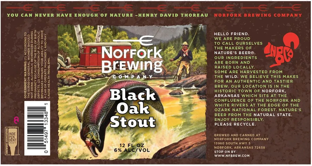 Black Oak Stout — full label as filed with TTB