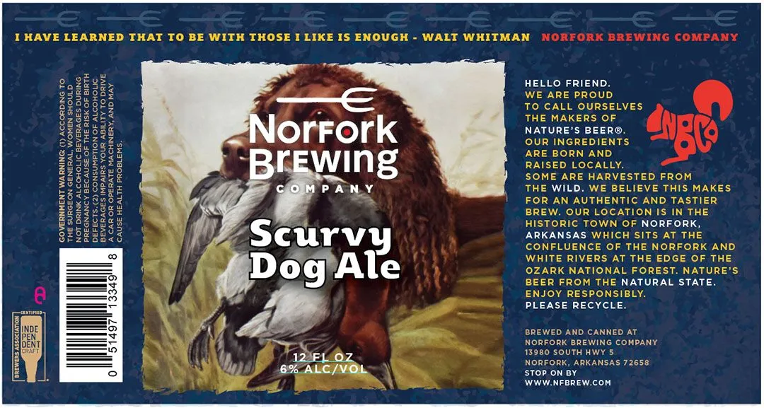 Scurvy Dog Ale — full label as filed with TTB