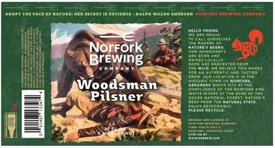 Woodsman Pilsner label