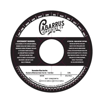 November Blue-berries label