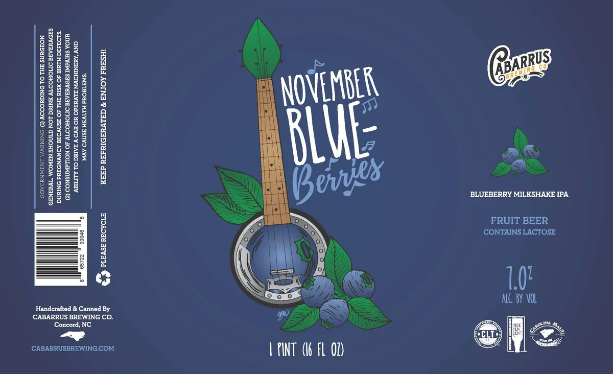 November Blue-Berries — full label as filed with TTB