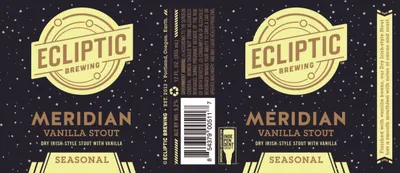 Meridian Vanilla Stout label