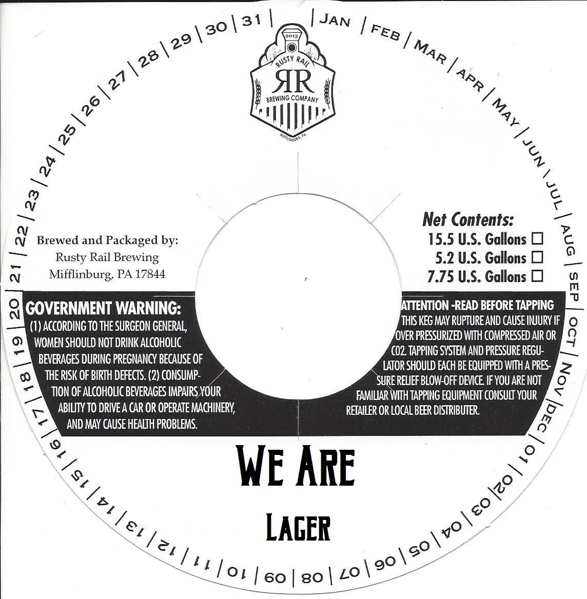 We Are Lager — full label as filed with TTB