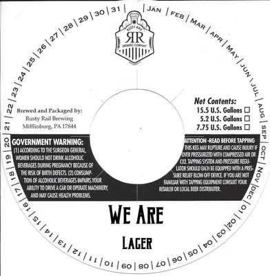We Are Lager label