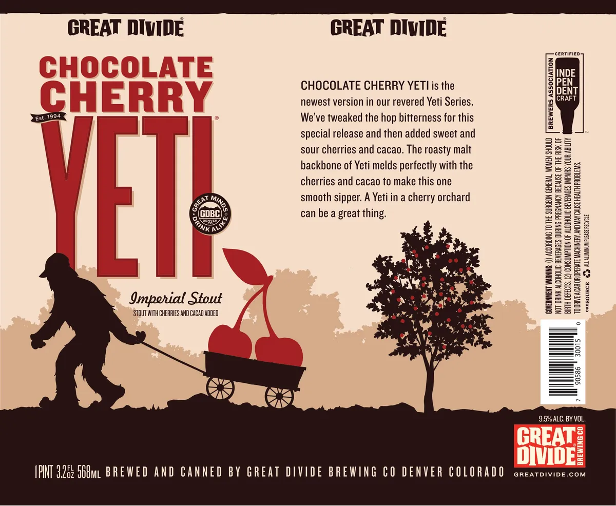 Chocolate Cherry Yeti — full label as filed with TTB